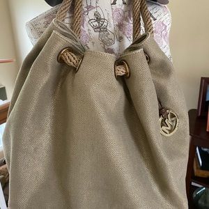 Canvas beach/summer tote with rope handles